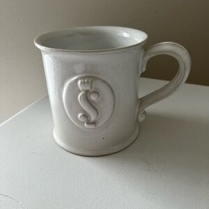 BENNINGTON POTTERS VERMONT 1736 LARGE White Coffee Mug | Vase | Shabby Chic.